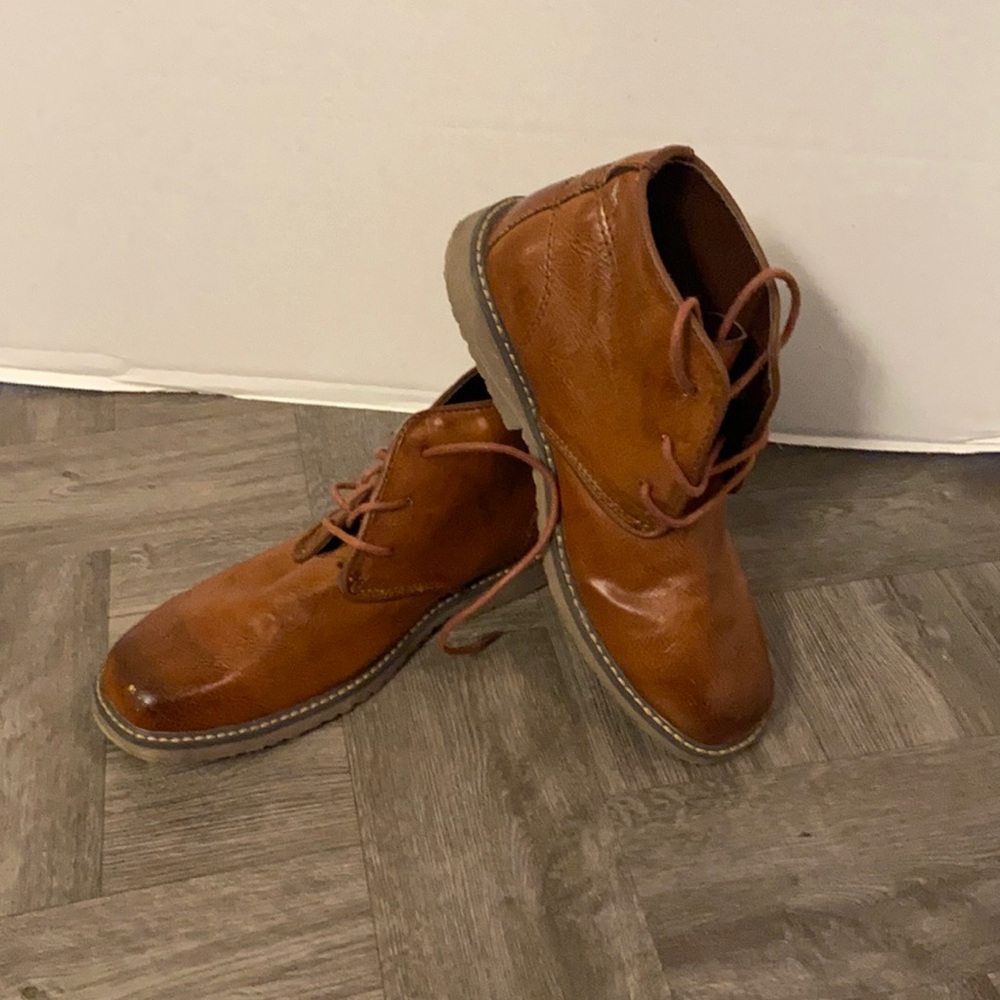 Boys leather ankle boots  Caramel
